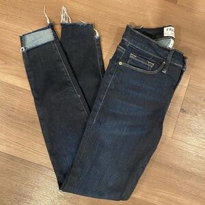 FRAME Le Skinny Raw Step Hem Ankle Skinny Jeans In Edgerton Sz. 24